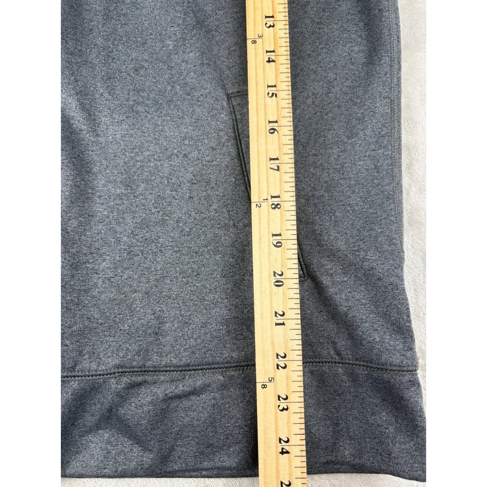 The North Face Mens Full Zip Hoodie Heather Gray Fleece Lined Thumbholes XL